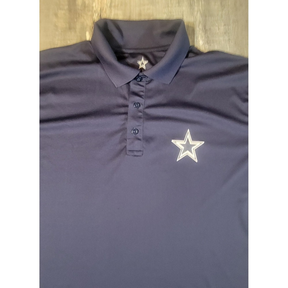 Dallas Cowboys Authentic Mens XL Gray Blue Polo Golf Shirt Football NFL 2 Shirts - Picture 13 of 16